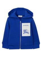 Burberry Kids hoodie en coton à patch logo EKD - Bleu - thumbnail