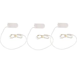 Micro lichtsnoer - 3x - 10 led lampjes - warm wit - 120 cm - kerstlampjes