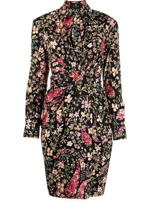 ETRO robe-chemise à fleurs - Noir