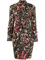 ETRO robe-chemise à fleurs - Noir