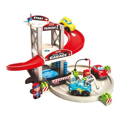 Abrick garage met transporter en auto&apos;s