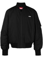 032c veste bomber zippée à logo imprimé - Noir