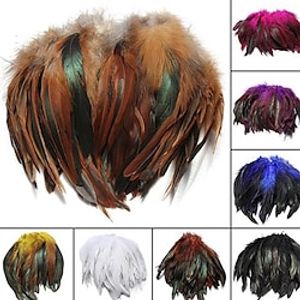 100 stks geverfd paars zwemmen veer cock staart haar diy populaire veer sieraden rood zwemmen sieraden accessoires mannelijk Lightinthebox