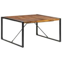 vidaXL Eettafel 140x140x75 cm massief hout met sheesham afwerking - thumbnail