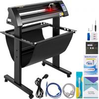 VEVOR Vinyl Snijplotter, 720 mm Snijplotter Machine, LED Vinyl Cutter Plotter, Semi-automatisch Ingebouwd Optisch Oog Lasergeleiding, Compatibel met SignCut-software voor Mac en Windows met Standaard