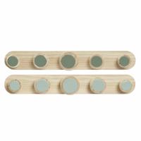 Wandkapstok DKD Home Decor Plastic Hout MDF Tropisch 48 x 6 x 7,5 cm (2 Stuks)
