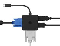 ICY BOX IB-DK1104-C, USB-C male > VGA + DVI + HDMI + DisplayPort (female) adapter 0,15 meter - thumbnail