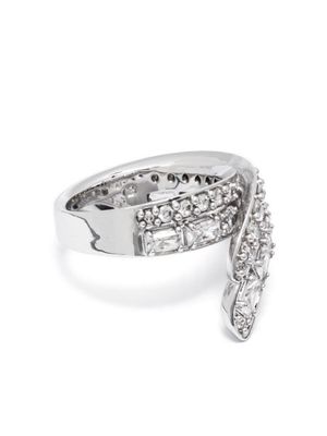 Swarovski bague Hyperbola sertie de cristaux - Argent