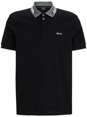 BOSS Poloshirt met logoprint - Zwart BOSS Poloshirt met logoprint - Zwart