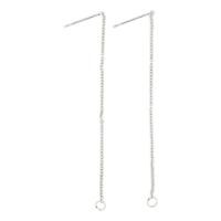 Creativ Company Oorbellen van ketting verzilverd, 1 paar