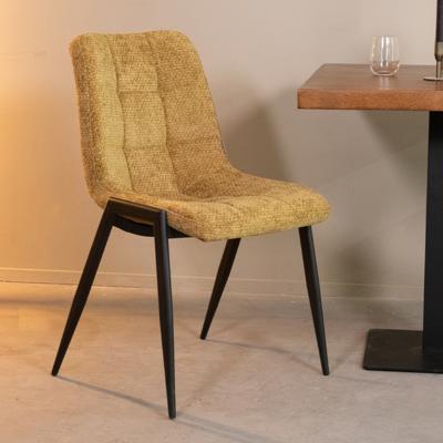 LABEL51 Eetkamerstoel Noor - Mustard - Elite - Black Frame