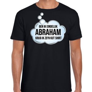 Ben ik eindelijk Abraham verjaardag cadeau t-shirt / shirt zwart voor heren