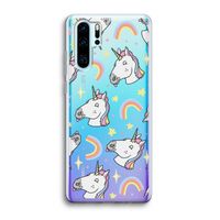 Rainbow Unicorn: Huawei P30 Pro Transparant Hoesje