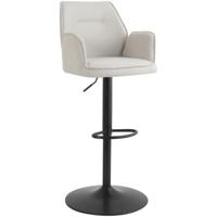 Leen Bakker - Barkruk Raffy - Stof - Beige - 50x60x90 Cm