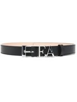 Emporio Armani ceinture en cuir à boucle logo - Noir