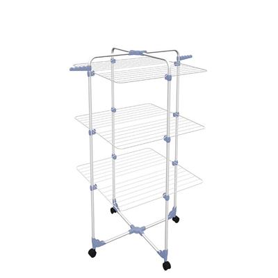 Opvouwbare Wasdroger met Wieltjes Gimi 153580 Modular 3 Zilverkleurig Staal 30 m