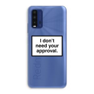 Don't need approval: Xiaomi Redmi 9T Transparant Hoesje