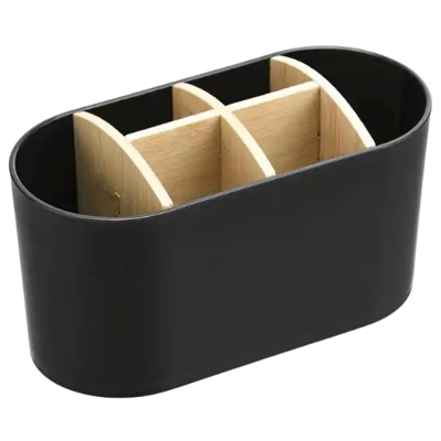 Tandenborstelhouder Zwart - Met 6 Sorteervakken - Vrijstaand Tandenborstelhouder Zwart - Met 6 Sorteervakken - Vrijstaand