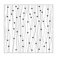 Mundart Stempel • embossing sjabloon lijnen met hartjes