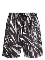 Plein Sport short de bain à imprimé graphique - Noir