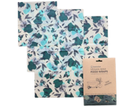 Beewise Vegan food wraps - set van 3 - blauw Beewise Vegan food wraps - set van 3 - blauw
