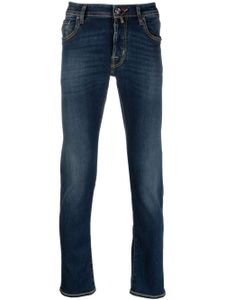 Jacob Cohën jean skinny à patch logo - Bleu