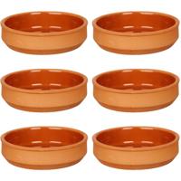Tapas/creme brulee serveer schaaltjes - Set 16x - terracotta bruin - 16 x 4 cm