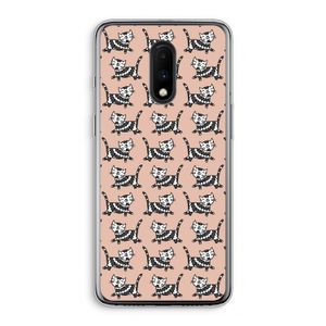 Zwarte poes: OnePlus 7 Transparant Hoesje