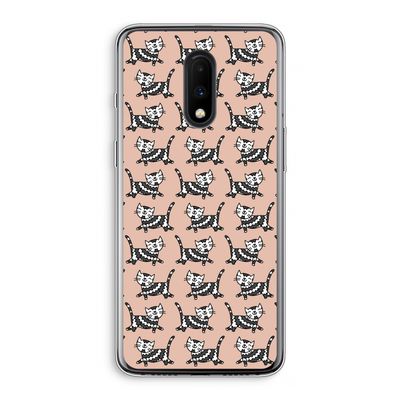 Zwarte poes: OnePlus 7 Transparant Hoesje