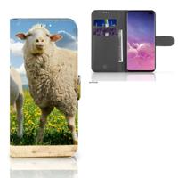 Samsung Galaxy S10 Plus | Telefoonhoesje | Met pasjeshouder | Schaap en Lammetje Samsung Galaxy S10 Plus | Telefoonhoesje | Met pasjeshouder | Schaap en Lammetje