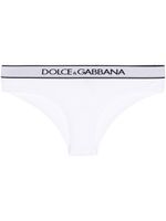 Dolce & Gabbana culotte à taille à logo - Blanc - thumbnail