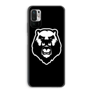 Angry Bear (black): Xiaomi Redmi Note 10 5G Transparant Hoesje
