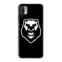 Angry Bear (black): Xiaomi Redmi Note 10 5G Transparant Hoesje Angry Bear (black): Xiaomi Redmi Note 10 5G Transparant Hoesje