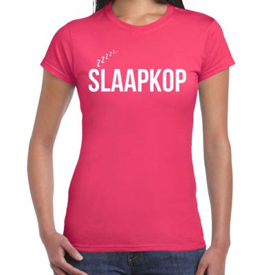 Slaap T-shirt voor dames - roze - slaapkop - pyjama party shirt - slaap party Slaap T-shirt voor dames - roze - slaapkop - pyjama party shirt - slaap party