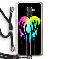Hold My Heart: Samsung Galaxy A8 (2018) Transparant Hoesje met koord Hold My Heart: Samsung Galaxy A8 (2018) Transparant Hoesje met koord