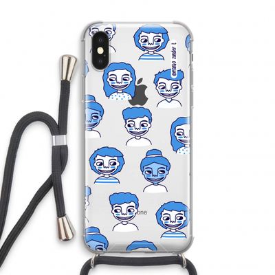 Gezichtjes: iPhone X Transparant Hoesje met koord