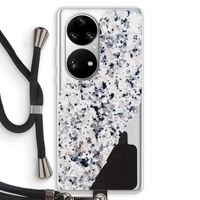 Gespikkelde marmer: Huawei P50 Pro Transparant Hoesje met koord