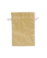 HEMA Zakje 20.5x14.5cm katoen glitter (roze)