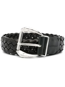 Roberto Cavalli ceinture à boucle logo - Noir