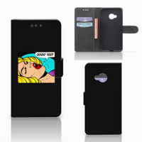 HTC U Play Wallet Case met Pasjes Popart Oh Yes - thumbnail