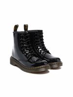 Dr. Martens Kids bottines 1460 en cuir verni - Noir