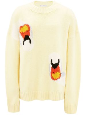 JW Anderson pull en maille intarsia - Jaune