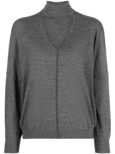 Brunello Cucinelli pull à ornements métalliques - Gris