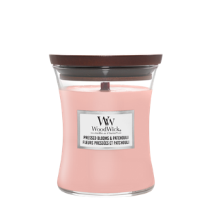 WoodWick pressed blooms & patchouli medium candle