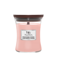 WoodWick pressed blooms & patchouli medium candle - thumbnail