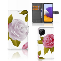 Samsung Galaxy A22 4G | M22 Hoesje Roses - thumbnail