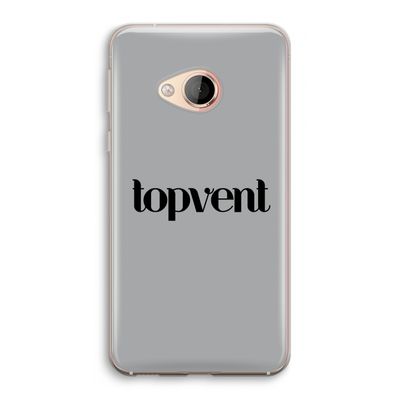 Topvent Grijs Zwart: HTC U Play Transparant Hoesje