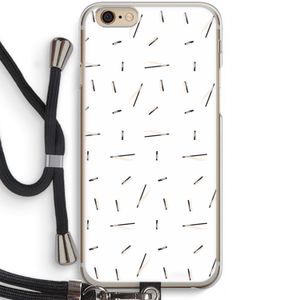Hipster stripes: iPhone 6 / 6S Transparant Hoesje met koord