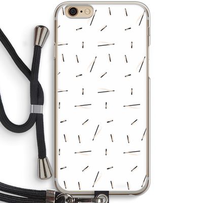 Hipster stripes: iPhone 6 / 6S Transparant Hoesje met koord
