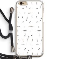 Hipster stripes: iPhone 6 / 6S Transparant Hoesje met koord